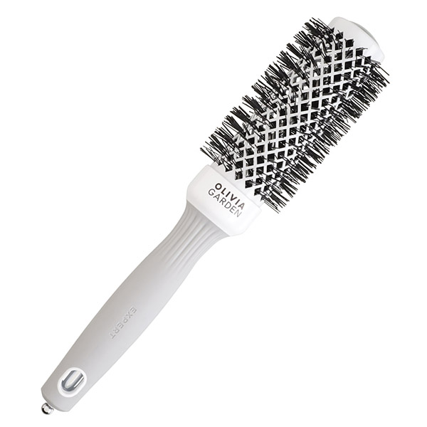 Термобрашинг Olivia Garden White&Grey керамико-ион 35мм, прорез ручка Термобрашинг Olivia Garden White&Grey керамико-ион 35мм, прорез ручка