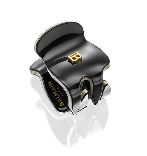 Balmain Заколка-краб, черная с белой окант размер XS Balmain Заколка-краб, черная с белой окант размер XS