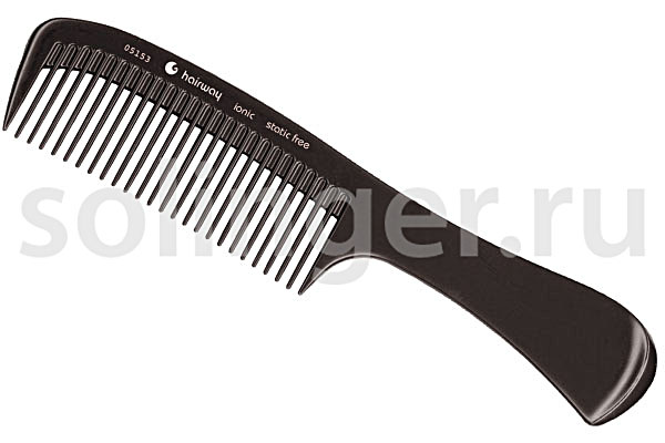 Расчёска Hairway CLASSIC пластик гребень с ручкой 220мм Расчёска Hairway CLASSIC пластик гребень с ручкой 220мм
